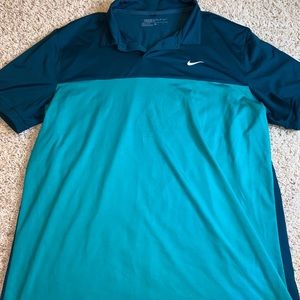 Nike golf polo; green/teal